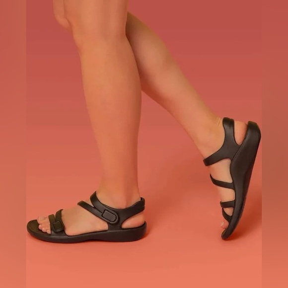 Aetrex Jillian Sport Sandal Black Women’s Size 9 Cushioned Water Resistant - Picture 3 of 11